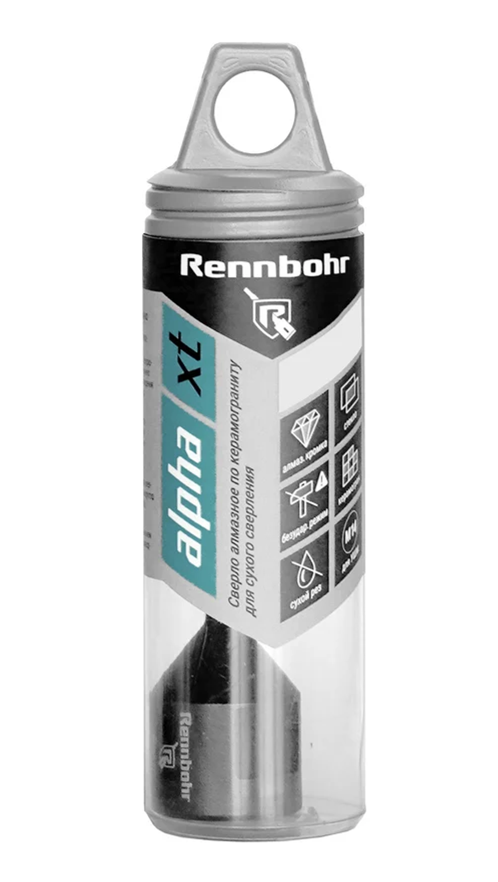 Сверло алмазное по керамограниту для УШМ, хв. M14, 8мм, сухой рез, Rennbohr Alpha XT