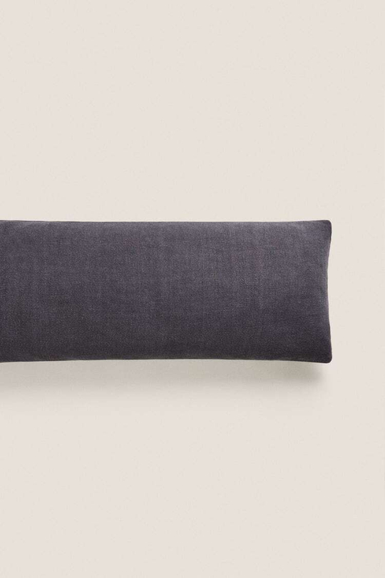 ZARA HOME ЛЬНЯНОЙ ЧЕХОЛ ДЛЯ ДЕКОРАТИВНОЙ ПОДУШКИ, СИНЕВАТЫЙ