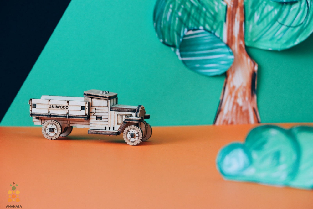 Грузовик ЗИС-5 Unit от UNIWOOD - Деревянный конструктор, сборная модель, 3D пазл