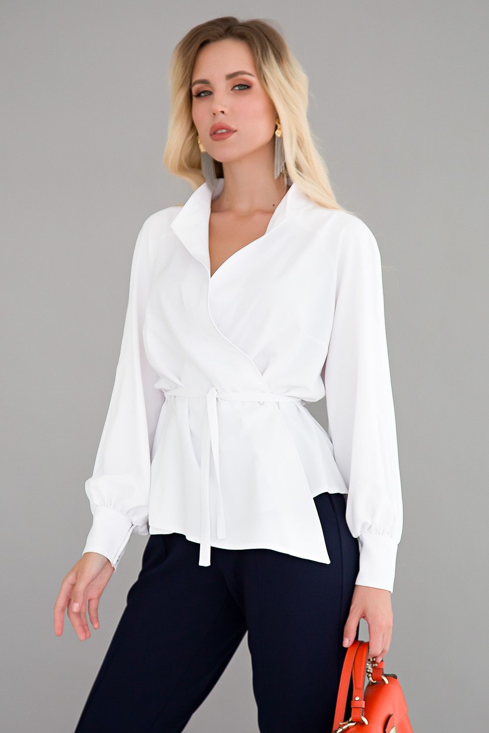 Блуза "Идеальная асимметрия" (белая) Б1525-11 LT Collection