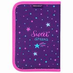 Пенал с наполнением BRAUBERG, 1 отделение, 1 откидная планка, полиэстер, 24 предмета, 21х14 см, "Sweet dream", 270316