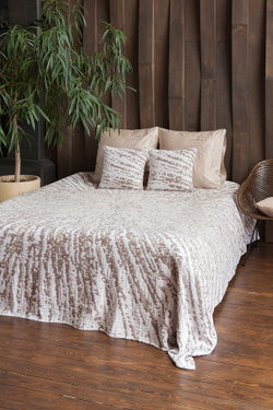 Покрывало 200x220 Luxberry Tiramisu молочный-кофейный