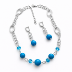 Комплект украшений из муранского стекла: колье, серьги