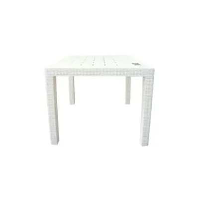 Стол пластиковый малый Rattan 789х701мм, сливочный