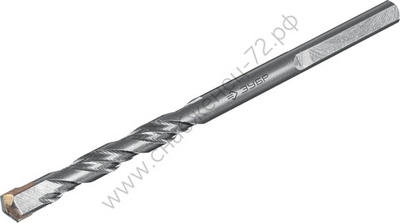 ЗУБР ПРОФЕССИОНАЛ 6 x 100 мм сверло по бетону усиленное, 3-х гранный хвостовик