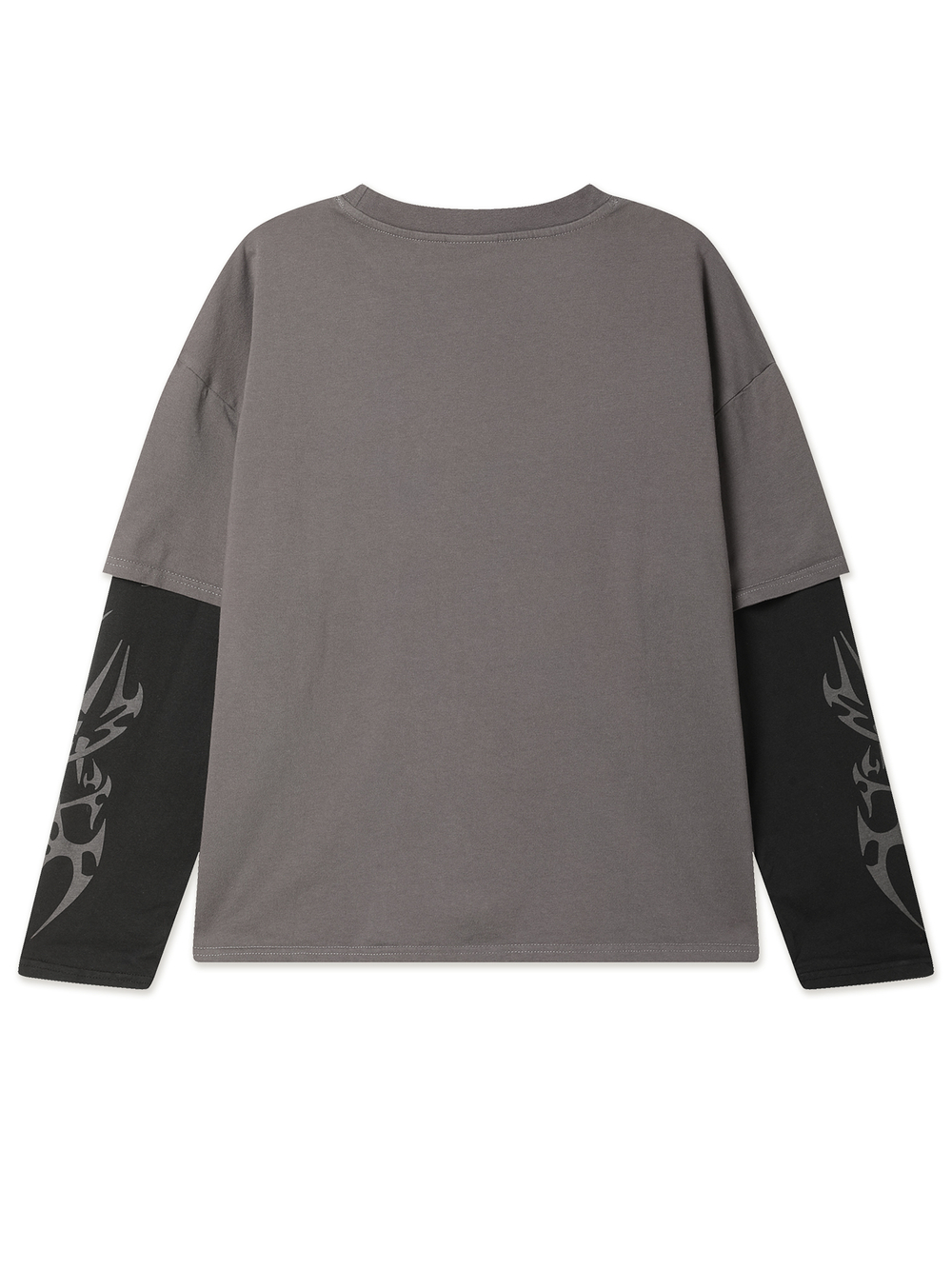 Женский Лонгслив Sigilism Print Grey Layered