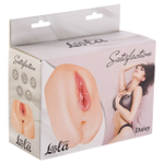 Мастурбатор Satisfaction Daisy с двумя рельефными отверстиями (Цвет: телесный)