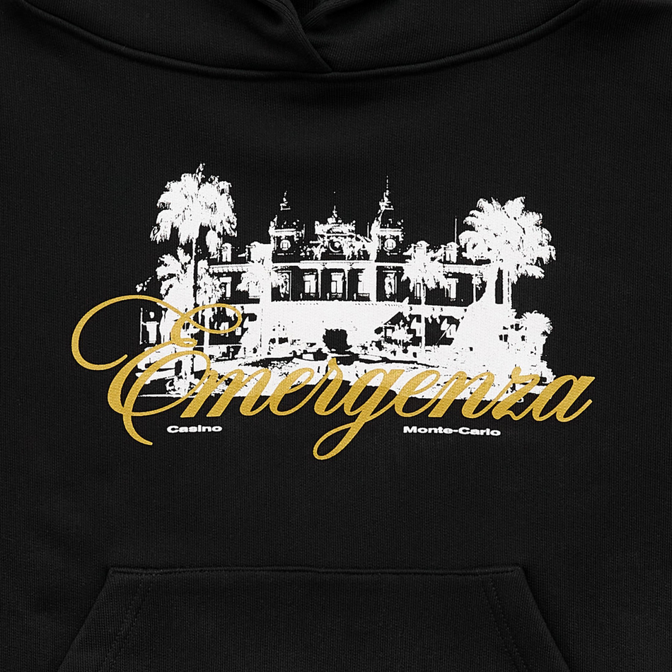 CASINO CROPPED HOODIE OVERSIZED