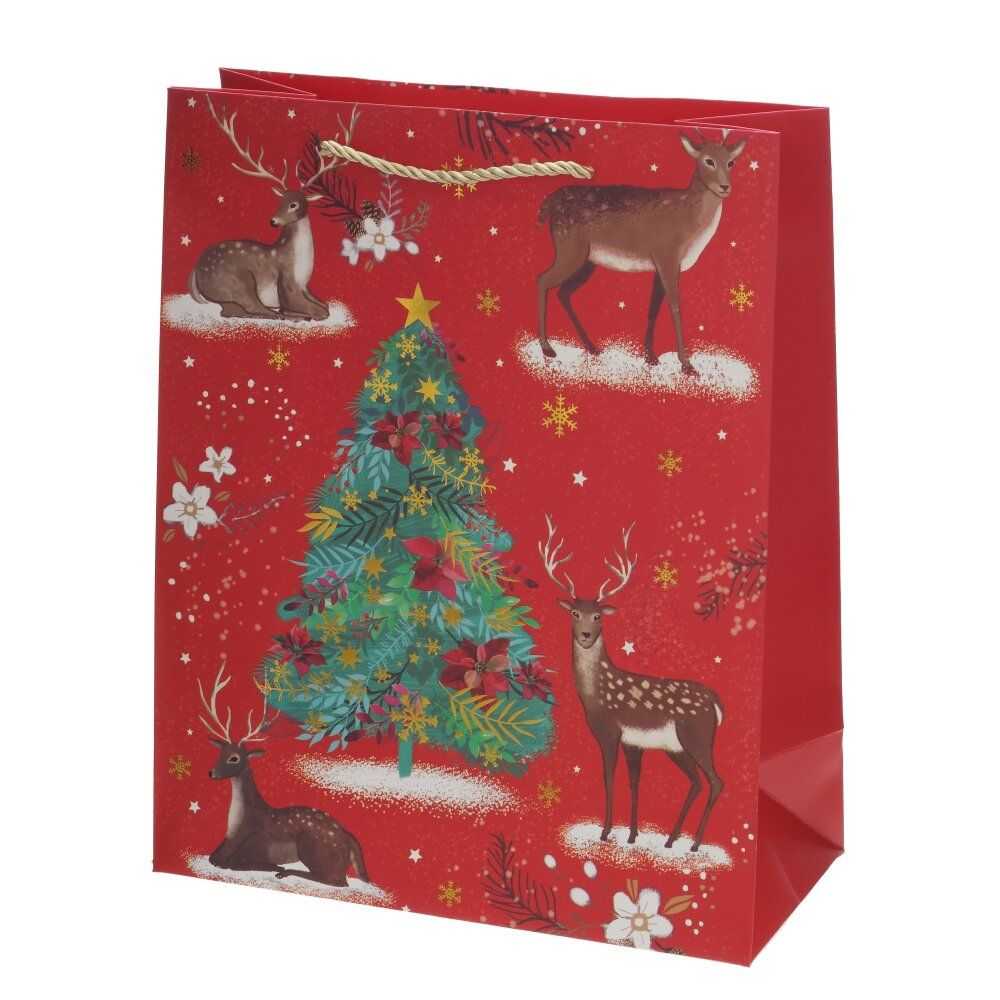 GAEM Пакет подарочный L (бумага 210г/м2, блок 12шт), L30 W12 H40 см, 4в.