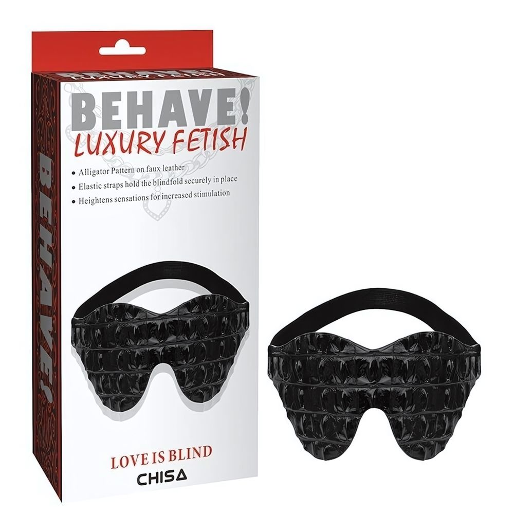 Маска для глаз Love Is Blind Alligator Pattern, черная (Цвет: черный)