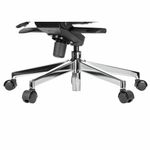 Кресло офисное МЕТТА "ErgoLife" Comfort, хром, сиденье мягкое, ткань-сетка/экокожа, черное