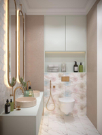 Плитка настенная Axima Тенерифе 30x60 см 1.62 м² матовая цвет белый мрамор цветы