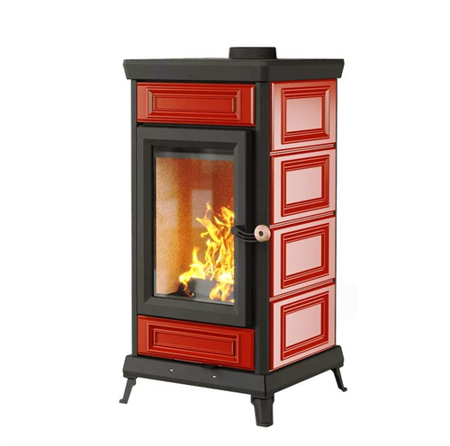 Печь-камин Astov Майолика Стандарт Красный