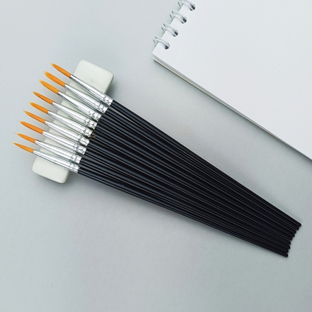 К023 Кисть 2H, синтетика, тонкая (17 см, черная)