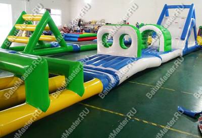 Надувной аквапарк «Веселый поворот» 24×9×4 м
