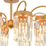 Люстра потолочная 8x40Вт E14, металл/хрусталь, шампань, прозрачный хрусталь
