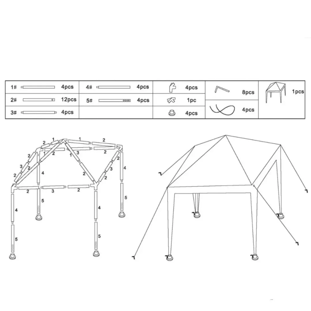 Шатер кемпинговый WMC TOOLS WMC-WYX24