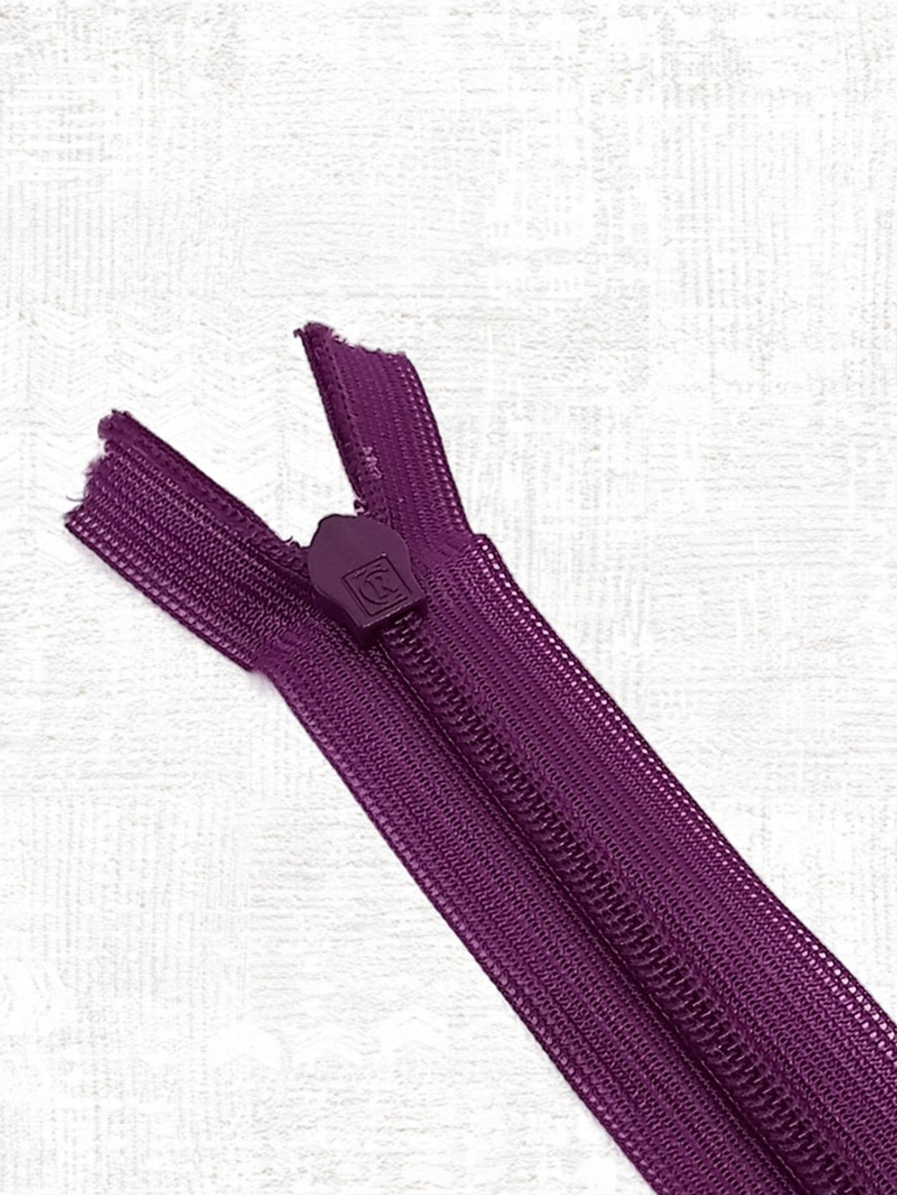 Молния потайная неразъемная, Т3 20 см (нейлон) цвет 341 сиреневый