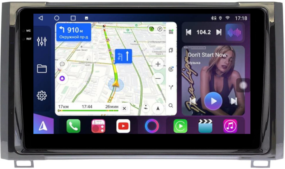 Магнитола для Toyota Tundra 2 2013-2022 - FarCar 8299 монитор 9.5" QLED на Android 14, TS18, CarPlay, 4G SIM-слот