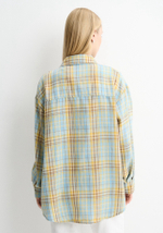 Рубашка в клетку голубой