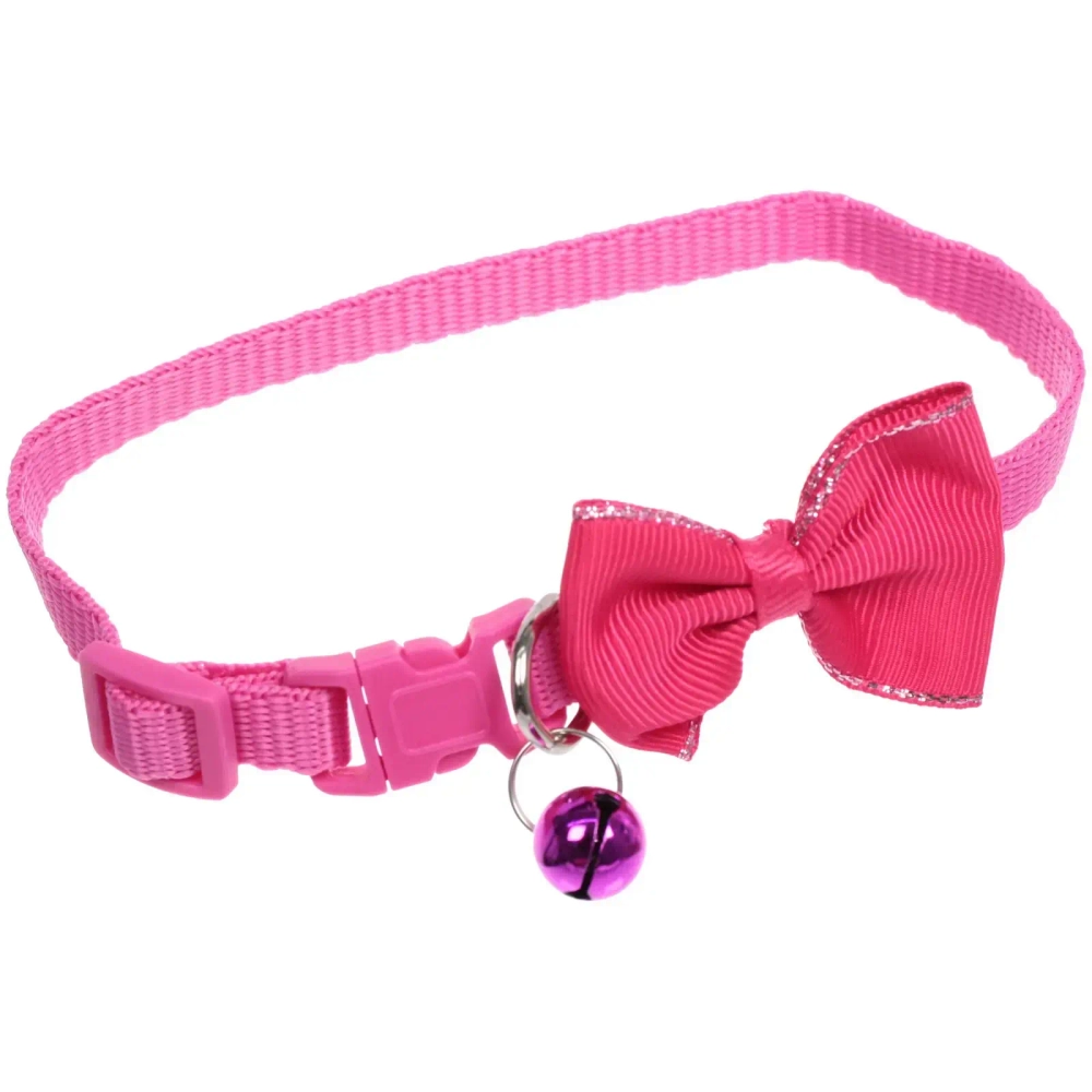 Ошейник с колокольчиком 1*19-32см «Zoo City-Классическая бабочка» микс цветов (минивложение 12шт)