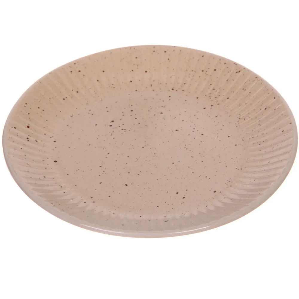 Тарелка керамическая 19,5см «Бисквит» кремовая