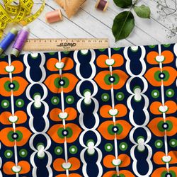 Ткань премиум таффета фантазийный коллаж