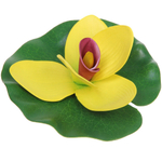 Фигурка прудовая "Кувшинка Экзотик" 15см желтая
