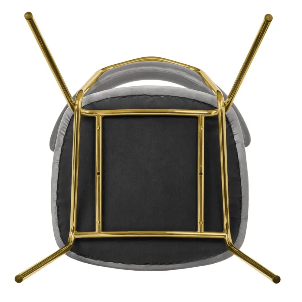 Стул Bradex Home Elle серый с золотыми ножками