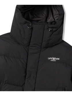 Куртка с капюшоном и двойным воротником