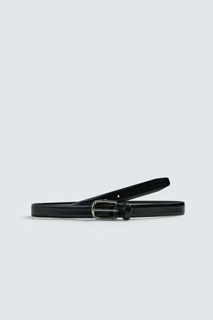 ZARA X AARON LEVINE КОЖАНЫЙ РЕМЕНЬ, ЧЕРНЫЙ