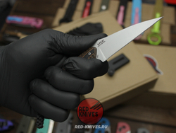 Нож CRKT Minimalist Warnchliffr - рябая рукоять, темляк + клипса
