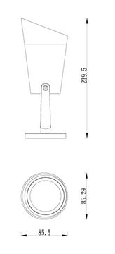 Ландшафтный светильник 12W 4000K 4032-1T черный Relief Favourite