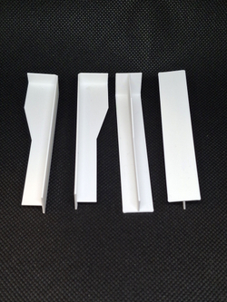 Соединитель для плинтуса 65x15 мм, стык пластиковый - 4 шт.