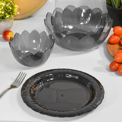 Набор салатников 4шт "Basilic", цвет шерл