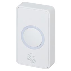 Звонок дверной ЭРА POLYCOLOR C101 беспроводной RGB подсветка от сети белый 36 мелодий | Электрозвонки беспроводные