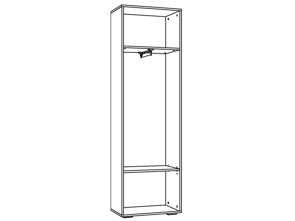 НМ 013.16 Шкаф для одежды Livorno /дуб бунратти / софт графит