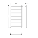Полотенцесушитель MIXLINE VEGA 100х50 (1/2'' ВР, 7 перекладин) водяной