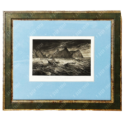 Литография «Буря на Черном море 14 ноября 1854 г.» Нидерланды, сер. XIX в.