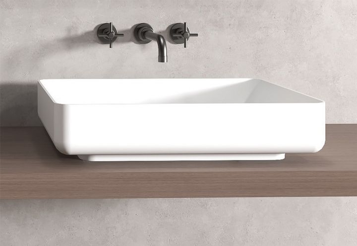 Раковина накладная ABBER Stein AS2629 белая матовая