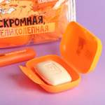 4274618 Набор в косметичке "Скромная. Великолепная", мыльница, мочалка, футляр для зубной щётки