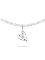 Двусторонняя подвеска Love с розовым фианитом