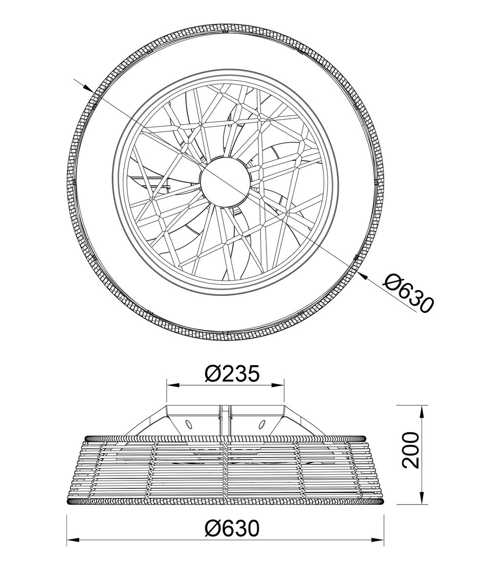 7810 Люстра потолочная-вентилятор INDONESIA