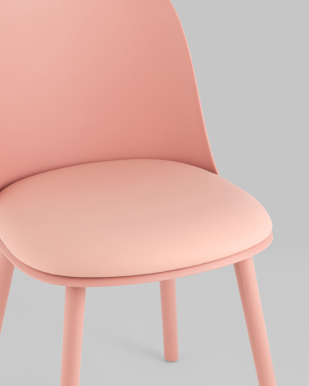 Стул Fog с подушкой пластик пыльно-розовый
