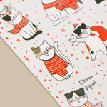 Наклейки новогодние бумажные «Котики», 11 х 15.5 см