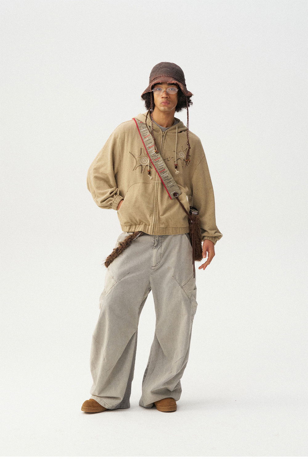 Брюки Nothomme Monterest Year of the Horse Limited Edition Vintage Washed Pleated Curved Cargo Pants
