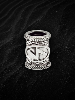 Картинка с изображением серебряного шарма для браслета скандинавская руна старшего футарка Соул талисман оберег ручной работы