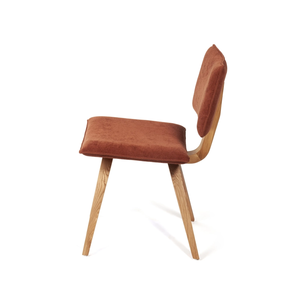 Стул Federico, массив, ткань медно-коричневый