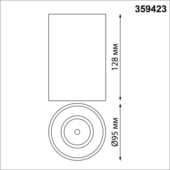 359423 OVER NT24 376 черный Светильник накладной влагозащищённый IP54 LED 15W 170-265V 4000К 1350Лм RECTE