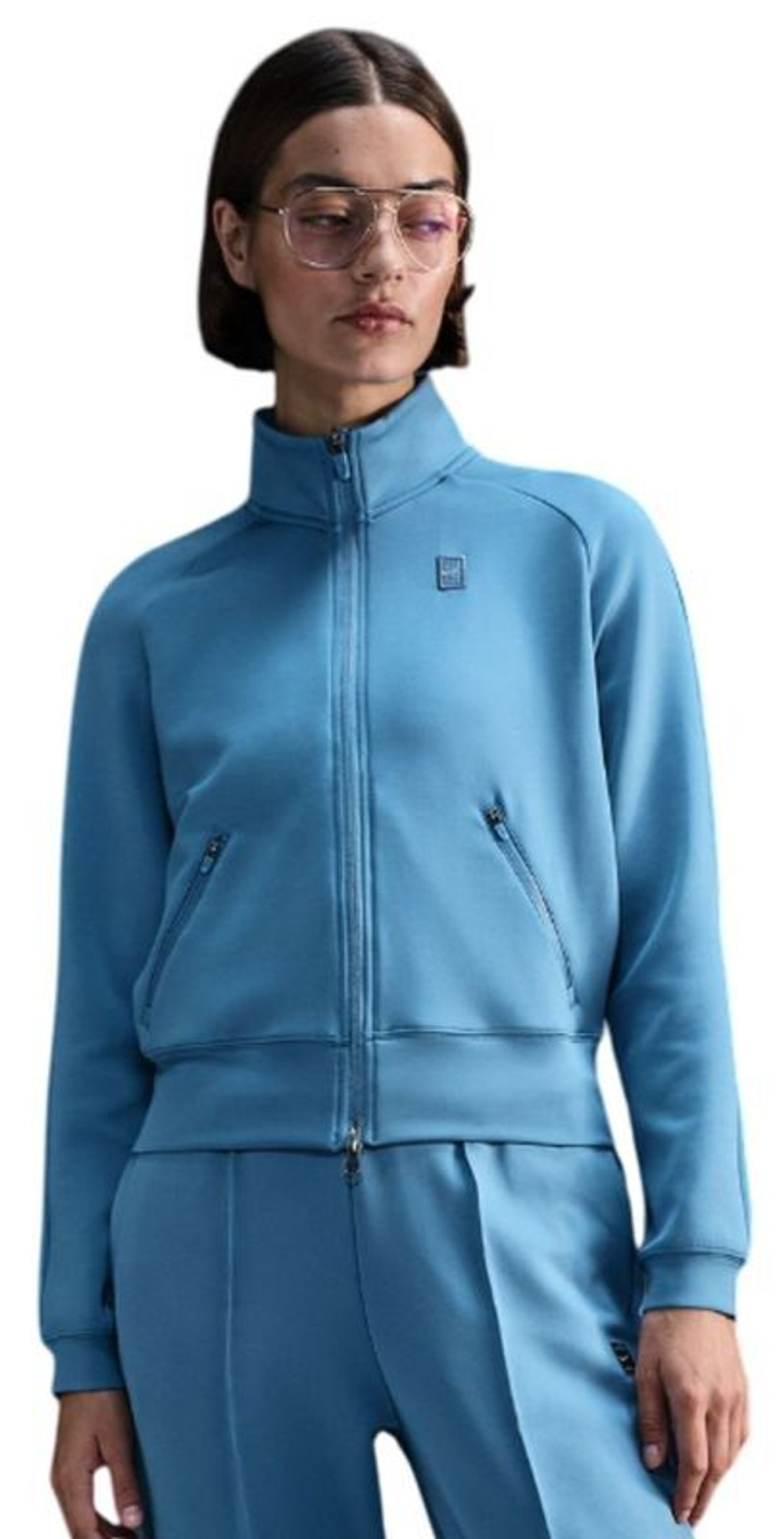 Женская Кофта теннисная Nike Court Heritage FZ - небесный